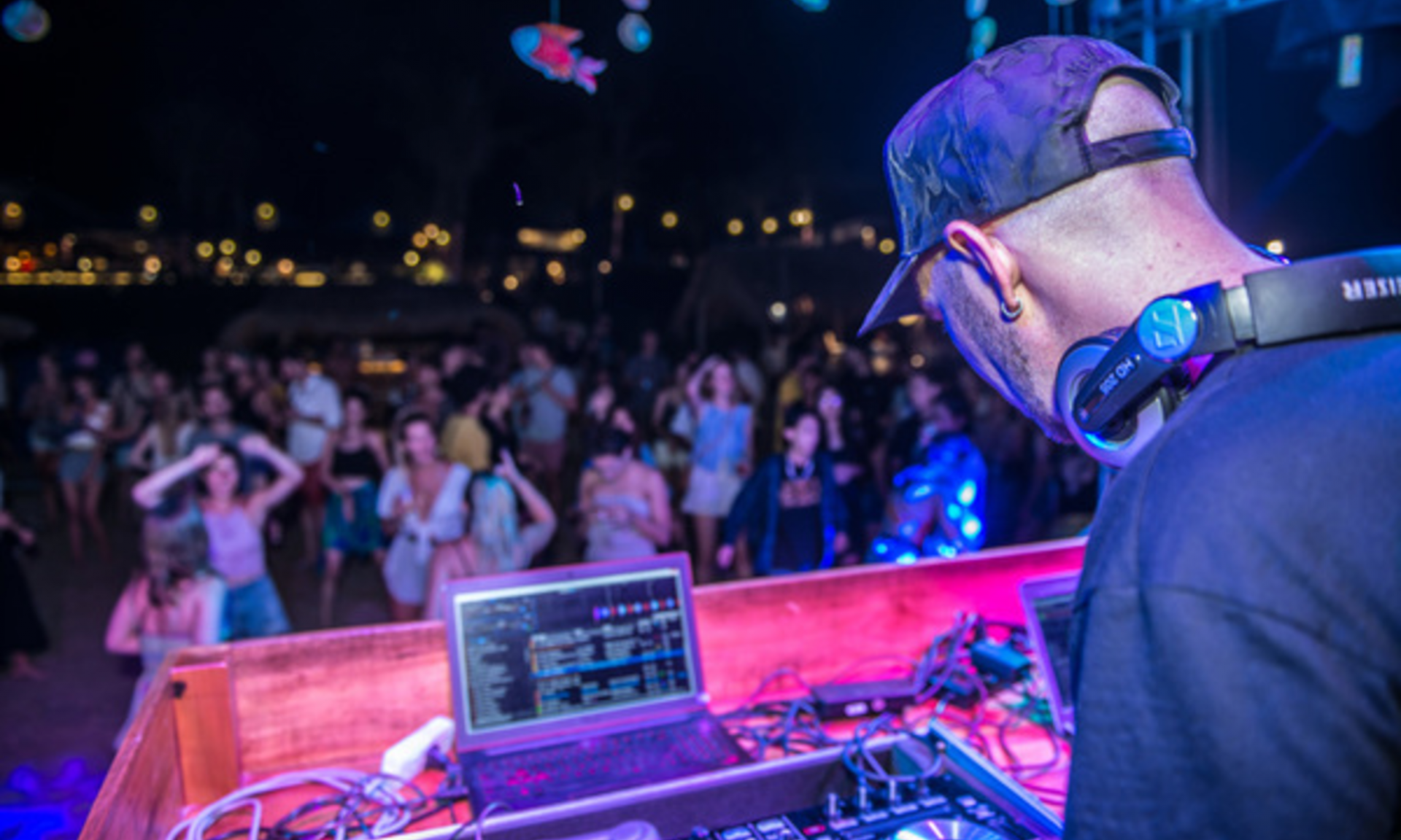 Dj at a beach party